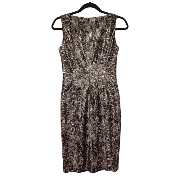 TRIO NEW YORK Dress Petite 2 XSmall Snake Animal Print Gray Black Velvet Velour - Picture 5 of 9